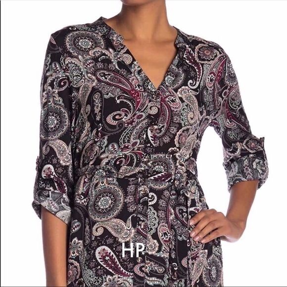 𝅺PAPILLON Blanc dress size M paisley gorpcore - Picture 1 of 6